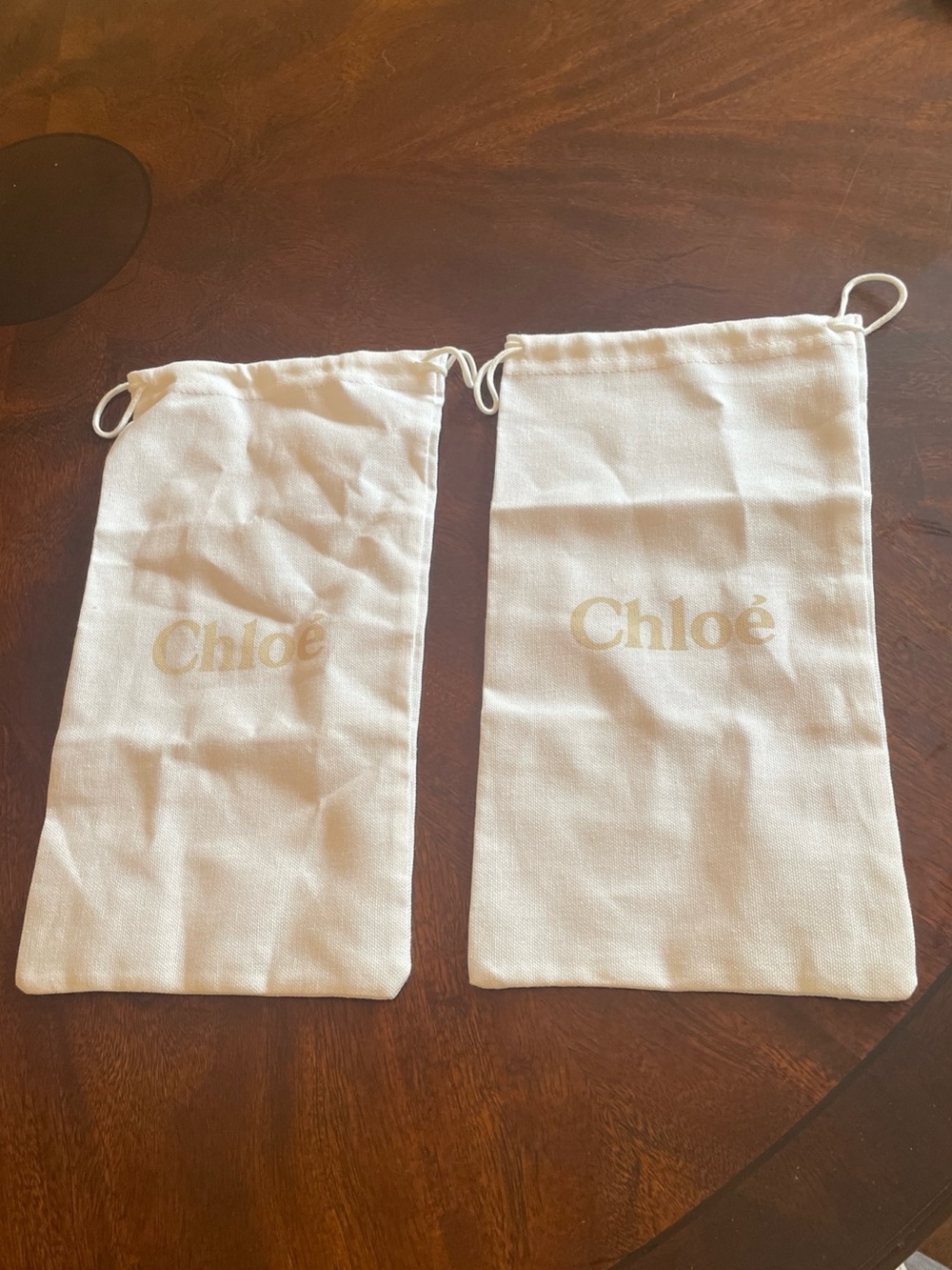 Chloé Lot Of 2 White And Beige Shoe Bags